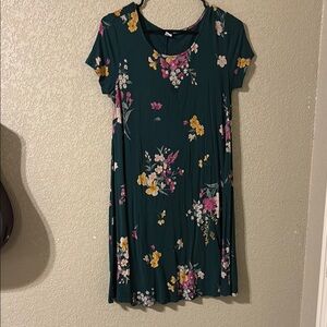 Old Navy Green Flutter Sleeve Sundress